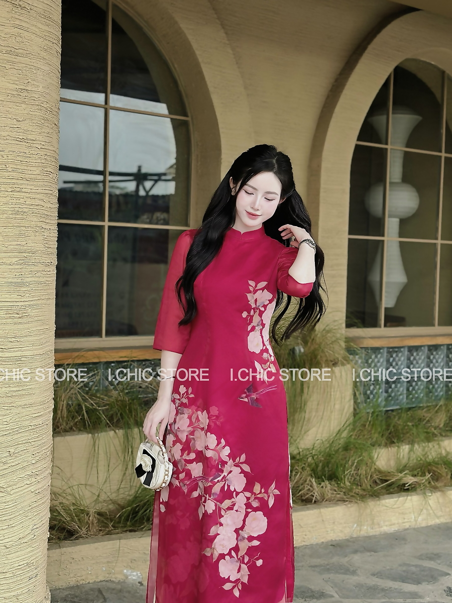 Áo Dài Thảo Tâm Đỏ